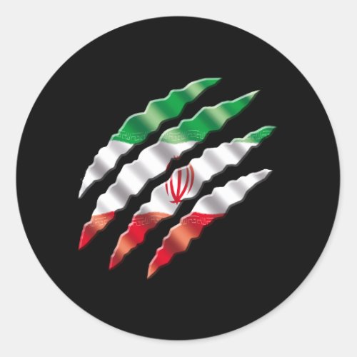Iran Classic Round Sticker