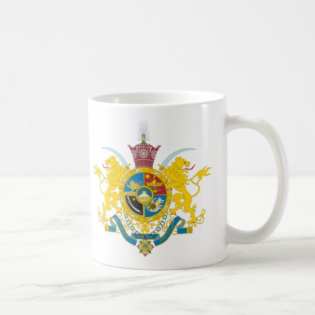 Iran Coat of Arms (Pahlavi Dynasty 1925-1979) Coffee Mug (Right)