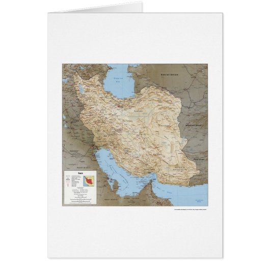 Iran Detailed Map 1991 Cards (Front)
