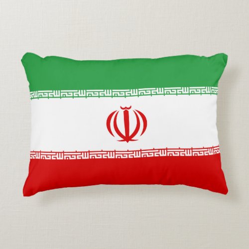 Iran Flag Accent Pillow