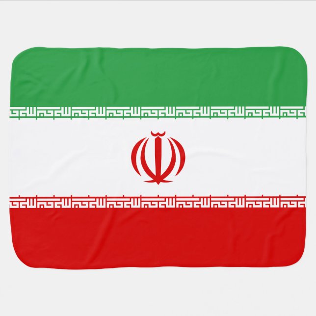 Iran Flag Baby Blanket (Horizontal)