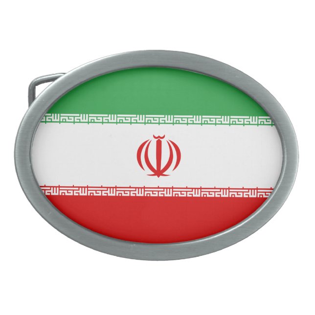 Iran Flag Belt Buckle (Front)