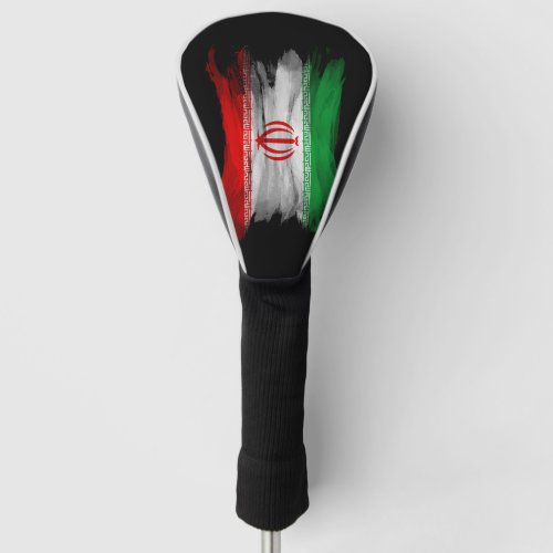 Iran flag brush stroke national flag golf head cover