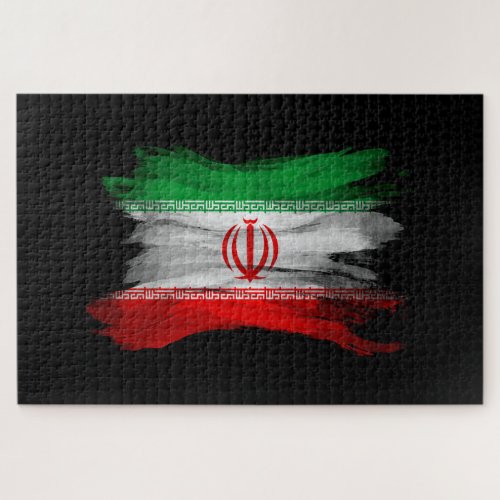 Iran flag brush stroke national flag jigsaw puzzle
