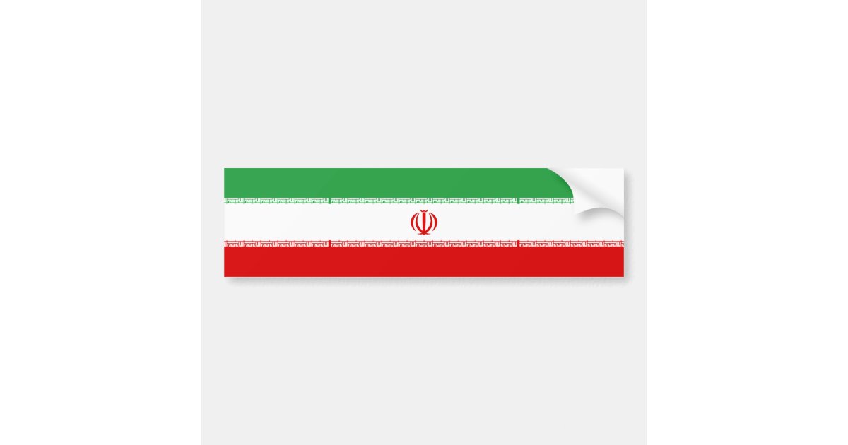 Iran Flag Bumper Sticker | Zazzle