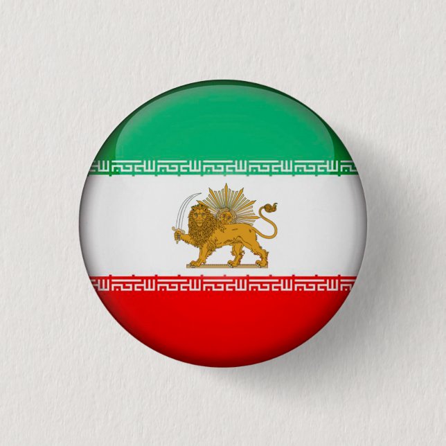 Iran Flag  Button (Front)