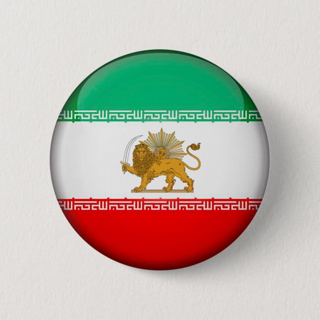 Iran Flag  Button (Front)