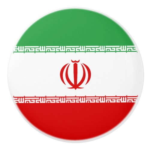 Iran Flag Ceramic Knob
