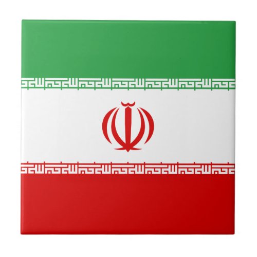 Iran Flag Ceramic Tile