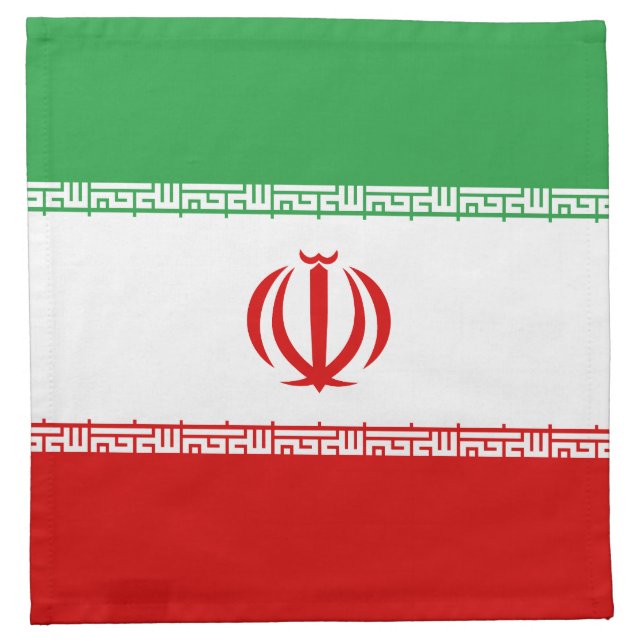 Iran Flag Cloth Napkin (Front)