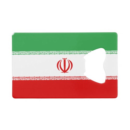 Iran Flag Credit Card Bottle Opener