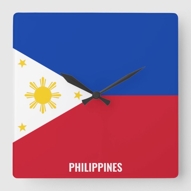 Iran Flag Dazzling Patriotic Square Wall Clock (Front)