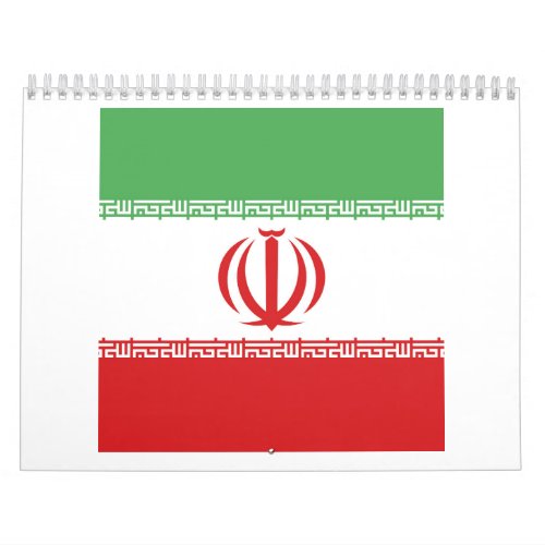Iran Flag Emblem Calendar