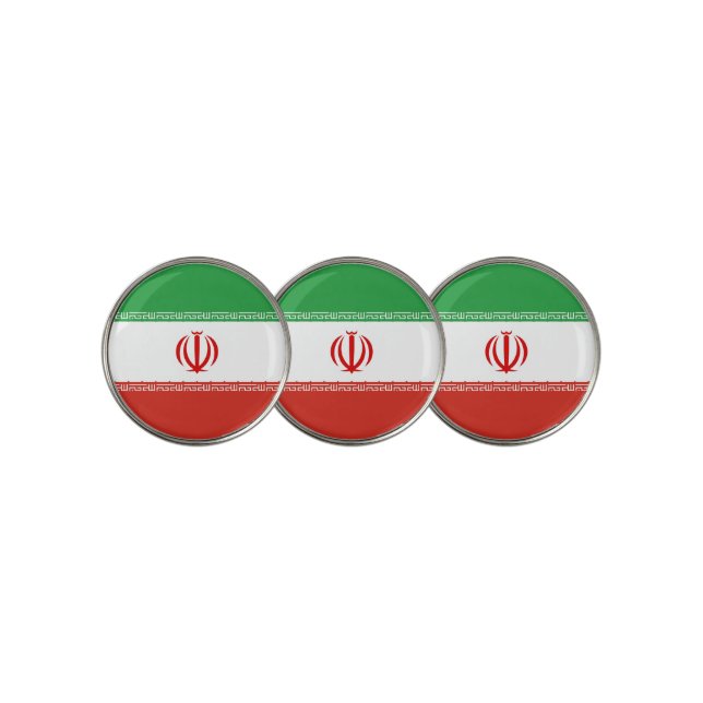 Iran flag golf ball marker (3 Up)