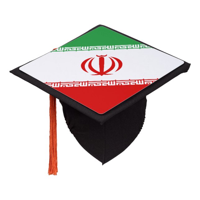 Iran Flag Graduation Cap Topper (Angled)