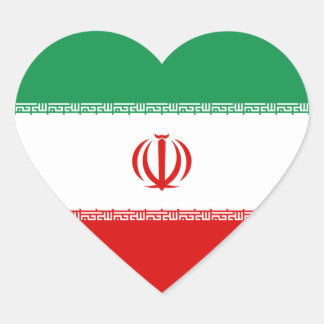 Iran Flag Heart Sticker