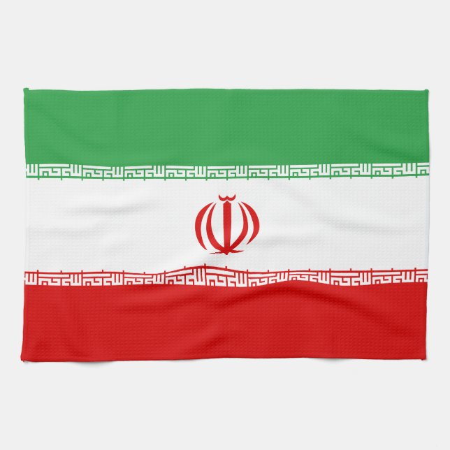Iran Flag Kitchen Towel (Horizontal)