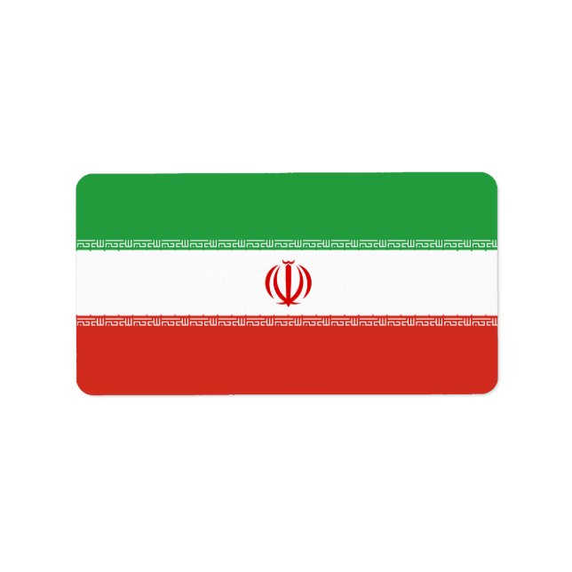 Iran flag label (Front)