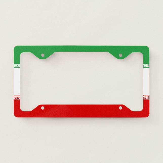 Iran Flag License Plate Frame (Front)