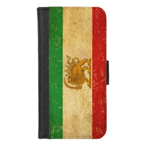 Iran Flag Lion And Sun Shah of Iran Flag iPhone 87 Wallet Case