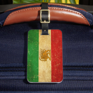 Iran Flag Lion And Sun Shah of Iran Flag Luggage Tag