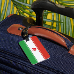 Iran flag luggage tag
