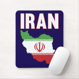 Iran Flag Map Iranian Pride Mouse Pad