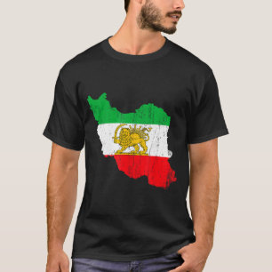 Iran Flag Map Lion Persian T-Shirt