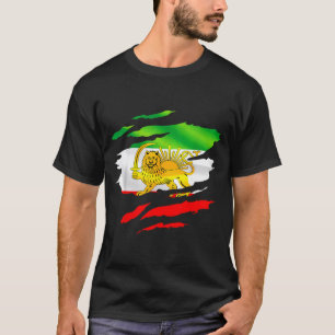Iran Flag Map Lion Sun T-Shirt