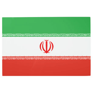 Iran flag metal print