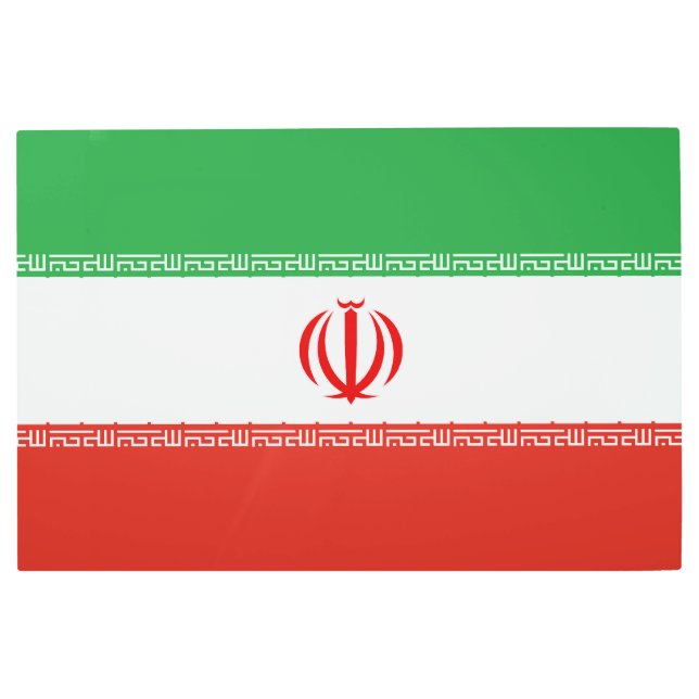 Iran flag metal print (Front)