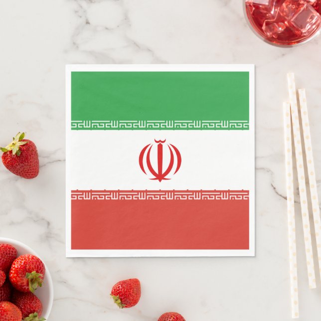 Iran flag napkins (Insitu)