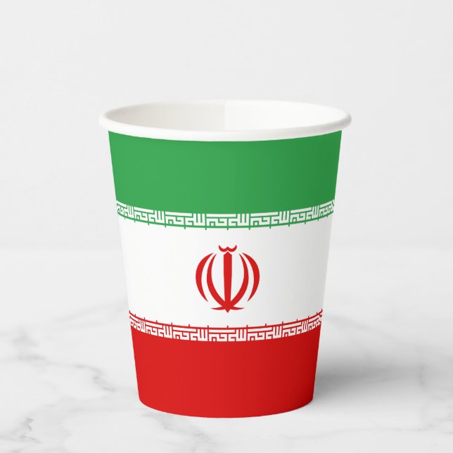 Iran Flag Paper Cups (Left)