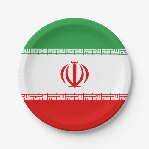 Iran Flag Paper Plates