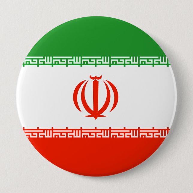 Iran Flag Pinback Button (Front)