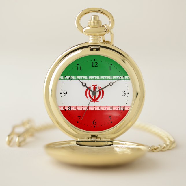 Iran Flag Pocket Watch (Inside)