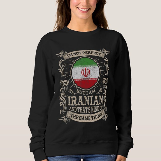 Iran Flag Proud Iranian Men & Women Sweatshirt (Front)