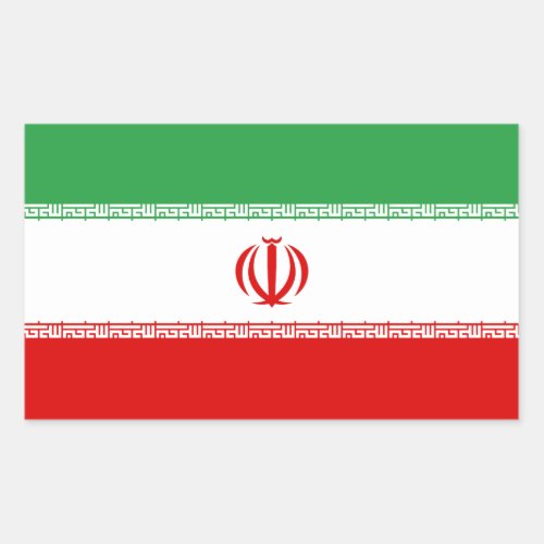 Iran Flag Rectangular Sticker