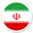 Iran Flag Round Sticker