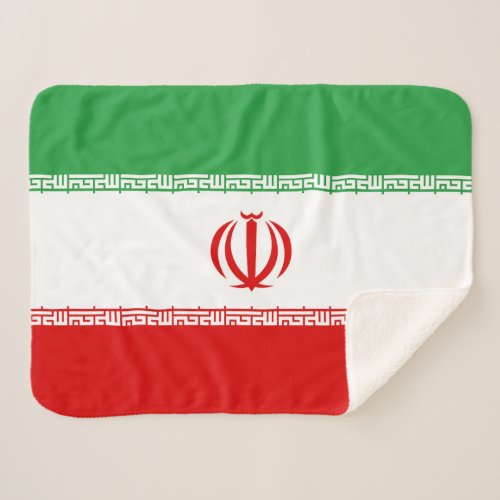 Iran Flag Sherpa Blanket