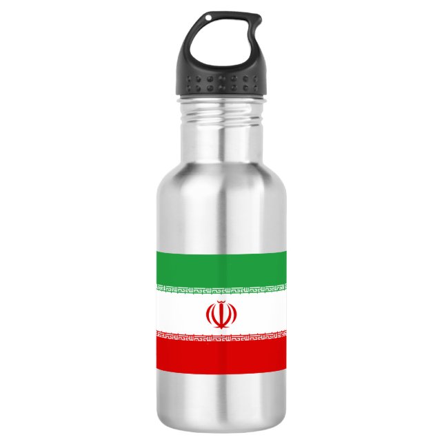 Iran Flag Stainless Steel Water Bottle (Front)