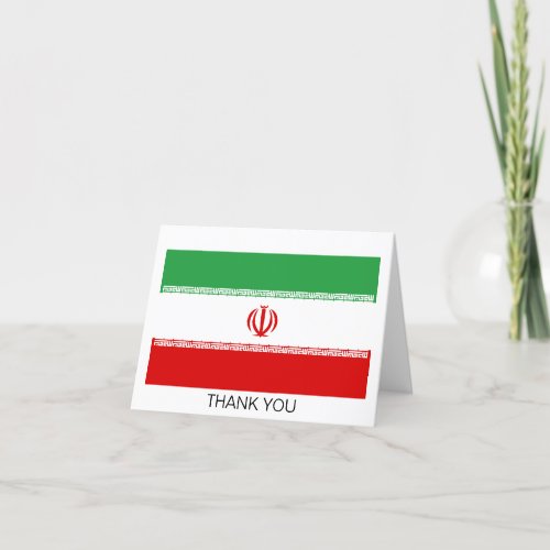 Iran Flag Thank You Card