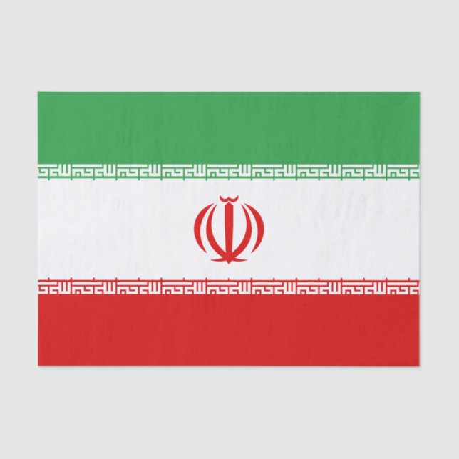Iran Flag Tissue Paper (Front)