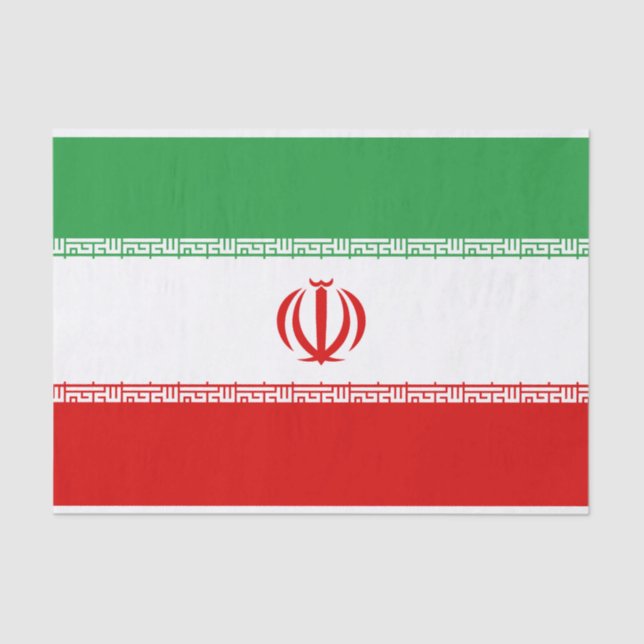 Iran Flag Tissue Paper (Front)