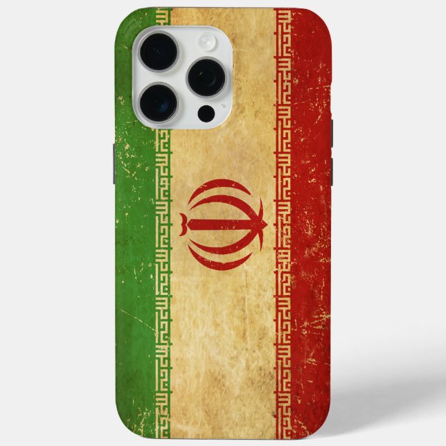 Iran Flag Vintage Design Case-Mate iPhone Case (Back)