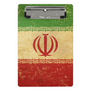 Iran Flag Vintage Design Mini Clipboard