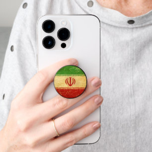 Iran Flag Vintage Design PopSocket