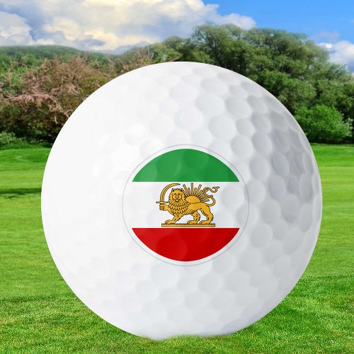 Iran Golf Balls Persian Flag Shah of Iran Golf Balls