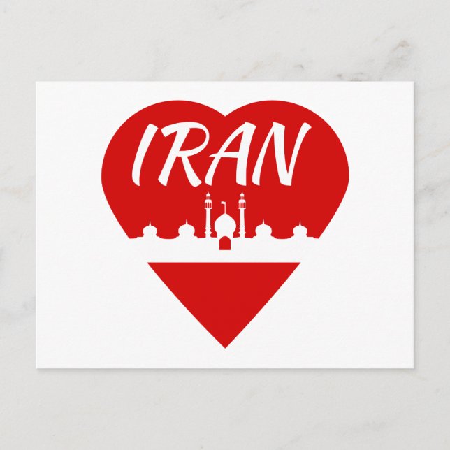 Iran Heart Postcard (Front)