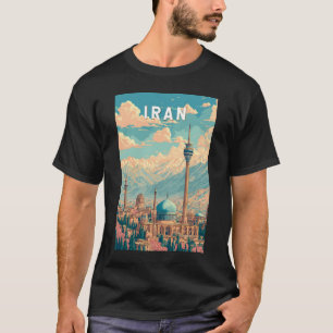 Iran Illustration Travel Art Vintage T-Shirt